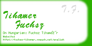 tihamer fuchsz business card